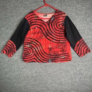 Parsley & Sage Womens Top Size Xl Wearable Art Boxy‎